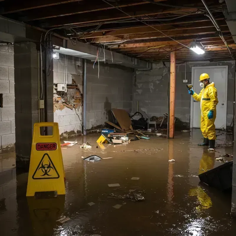 Flooded Basement Electrical Hazard in Oceanport, NJ Property